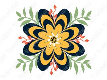 Bonita flor para diseños vectoriales de adornos