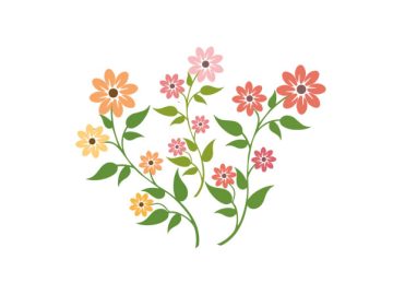 Bonitas flores para adornos de diseños vectoriales