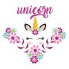 Diseños vectoriales de flores de unicornio