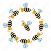 Diseños vectoriales de flores en forma de abejas