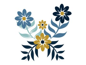 Diseños vectoriales de hermosas flores