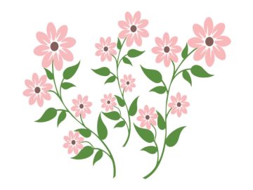 Hermosas flores para diseños vectoriales de adornos