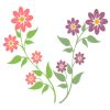 Hermosas flores para diseños vectoriales de adornos