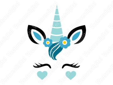 bonito diseño vectorial de unicornio