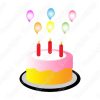Pastel con Torta de cumpleaños