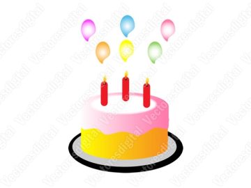 Pastel con Torta de cumpleaños