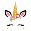 diseño vectorial de unicornio brillante