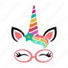 diseño vectorial de unicornio con adornos