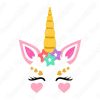 diseño vectorial de unicornio con decoraciones de estrellas