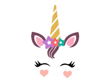 diseño vectorial de unicornio con flores