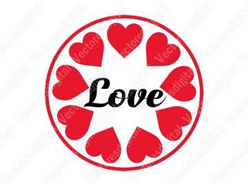 diseño vectorial del logotipo del corazón