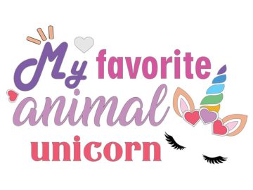 diseño vectorial mi unicornio animal favorito