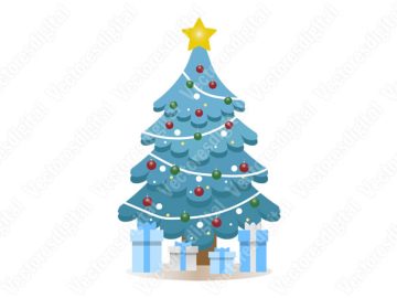 Arbol navideño con cajas regalo Diseños Vectores