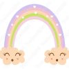 Arco iris nube Vectores