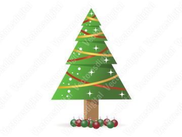 Bonito árbol de navidad Diseños vector