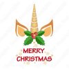 Cara de unicornio navideño Diseños Vectores