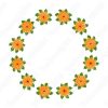 Círculo de flores amarillas ilustraciones vectoriales