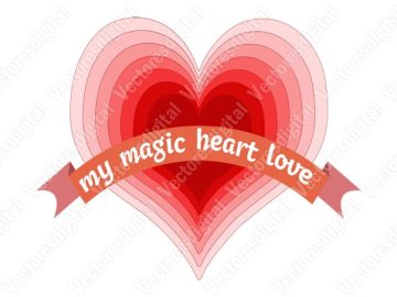 Corazón magico Diseños Vectores