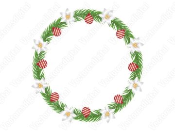 Corona De Adviento Feliz Navidad Diseños Vectores