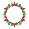 Corona de Navidad con adornos de Diseños Vectores