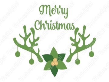 Cuernos reno navidad Vectores
