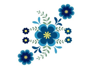 Diseños Vectores Flores azules