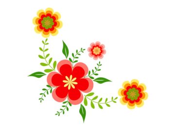 Diseños Vectores Flores de color