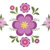 Diseños Vectores de flores moradas