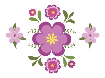 Diseños Vectores de flores moradas