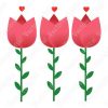 Diseños vectores Flores de San Valentín
