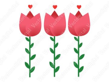 Diseños vectores Flores de San Valentín