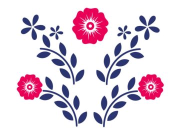 Diseños vectoriales de flores bonitas