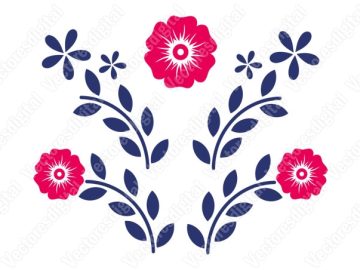 Diseños vectoriales de flores bonitas