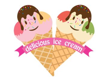 Dos helados Ilustraciones, Diseños Vectores