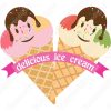 Dos helados Ilustraciones, Diseños Vectores