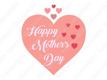 Feliz Dia De La Madre, Corazones, Diseños Vectores