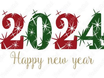 Feliz año nuevo 2024 ilustraciones Vectores