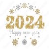 Feliz año nuevo con números Vectores