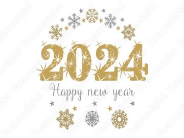 Feliz año nuevo con números Vectores