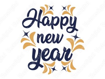 Feliz año nuevo letras Diseños Vectores