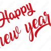 Feliz año nuevo letras vectores
