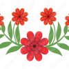 Flores rojas Vectores