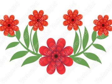 Flores rojas Vectores