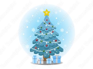 Fondo Navidad Árbol Decorado Con Cajas Regalo Diseños Vector