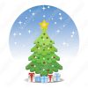 Fondo Navidad Árbol Decorado Con Cajas Regalo Diseños Vectores