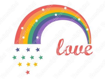 Ilustración vector de arco iris