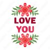 Letra amor con flores Vectores