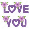 Letras de amor Vectores