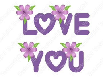 Letras de amor Vectores