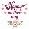 Letras de feliz dia de la madre, Diseños Vectores